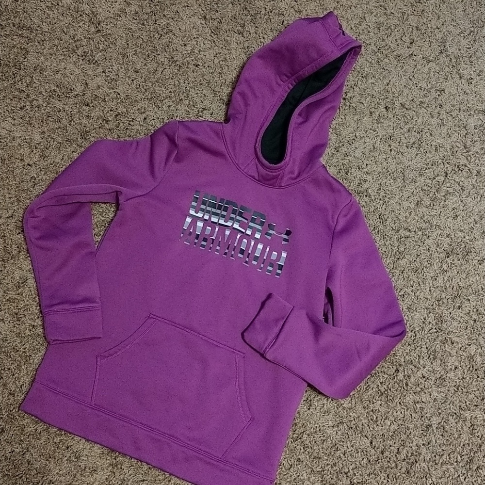 UA Storm girls purple hoodie youth large